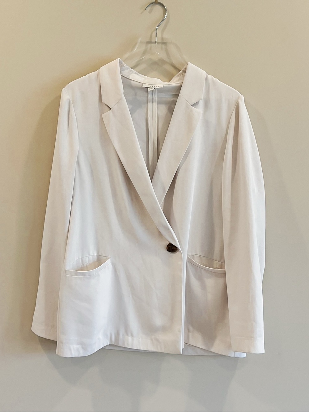 Topshop Lightweight Drapey Cream Blazer Size 12